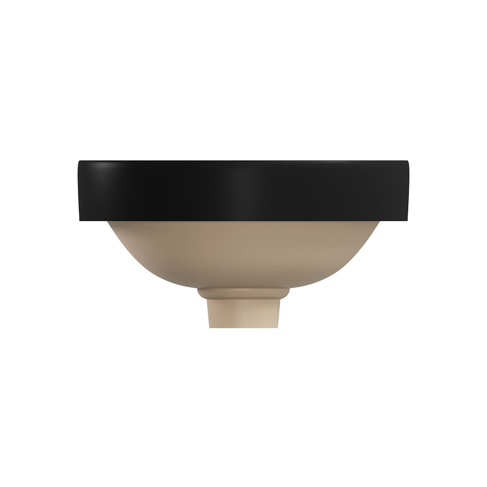 Fienza Aluca Round Semi-Inset Basin, Matte Black