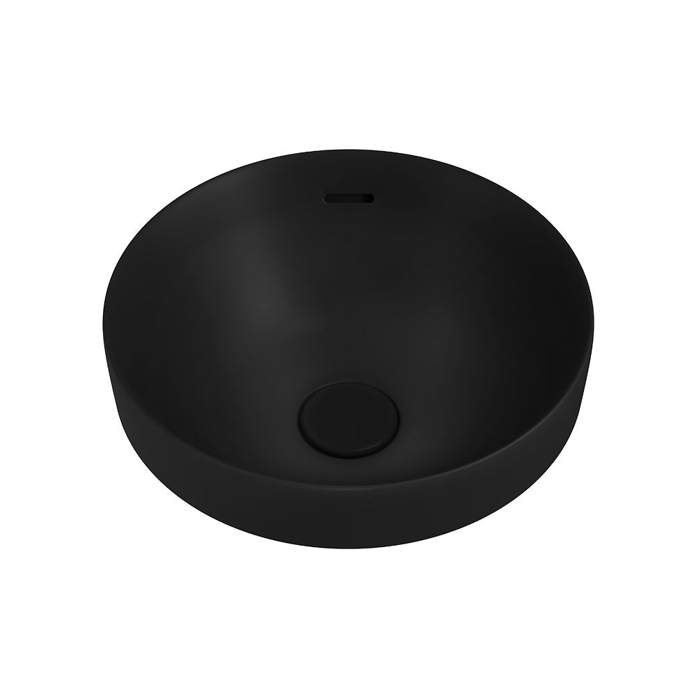 Fienza Aluca Round Semi-Inset Basin, Matte Black