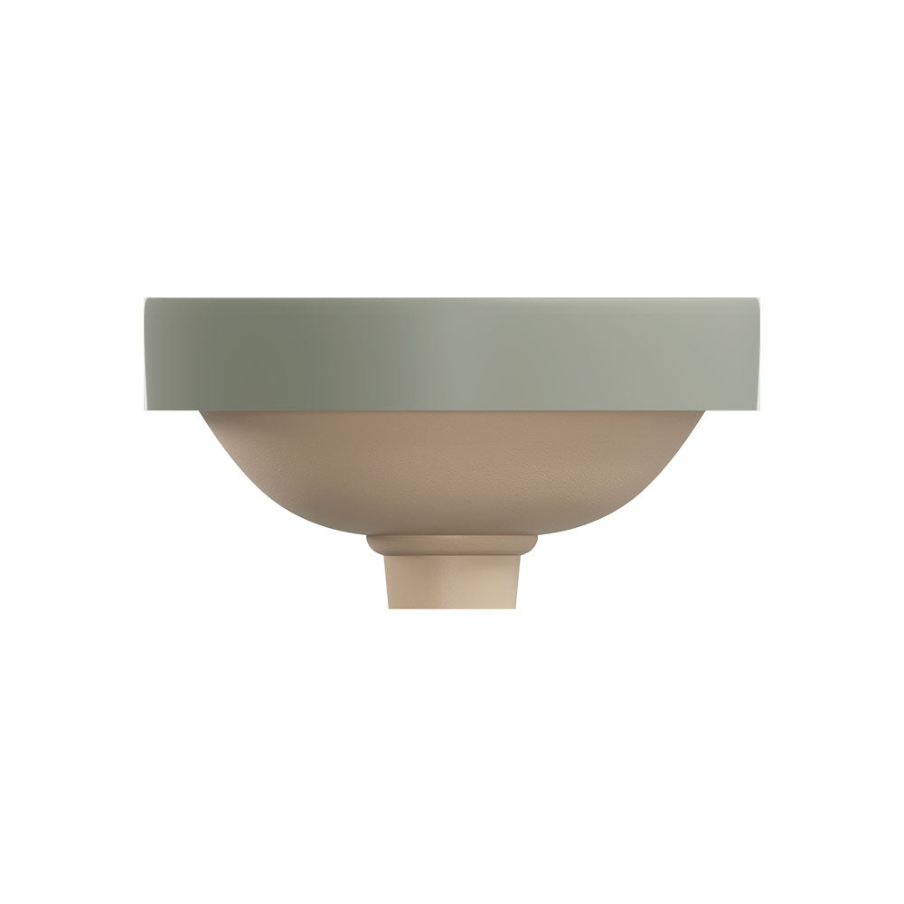 Fienza Aluca Round Semi-Inset Basin, Matte Olive