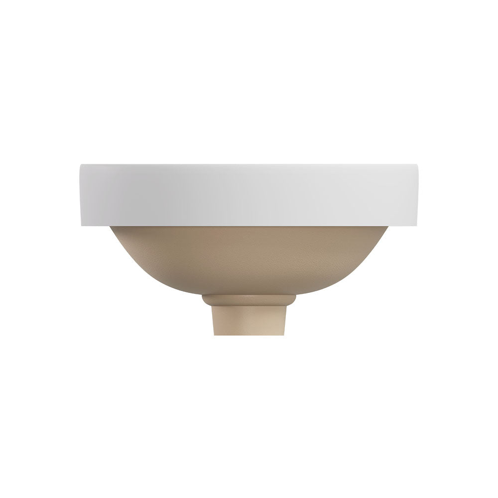 Fienza Aluca Round Semi-Inset Basin, Matte White