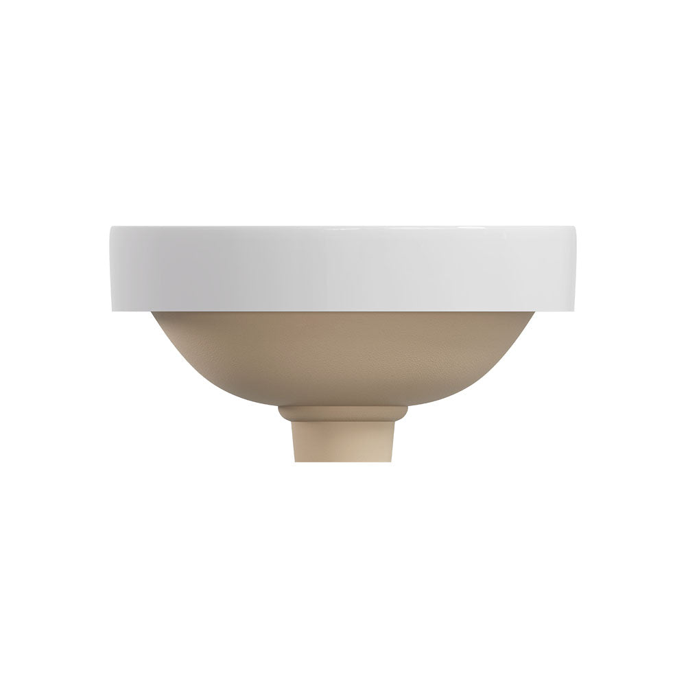 Fienza Aluca Round Semi-Inset Basin, Gloss White