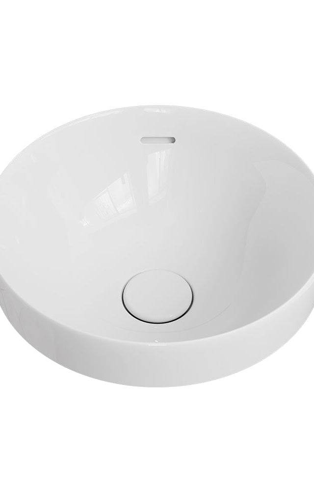 Fienza Aluca Round Semi-Inset Basin, Gloss White