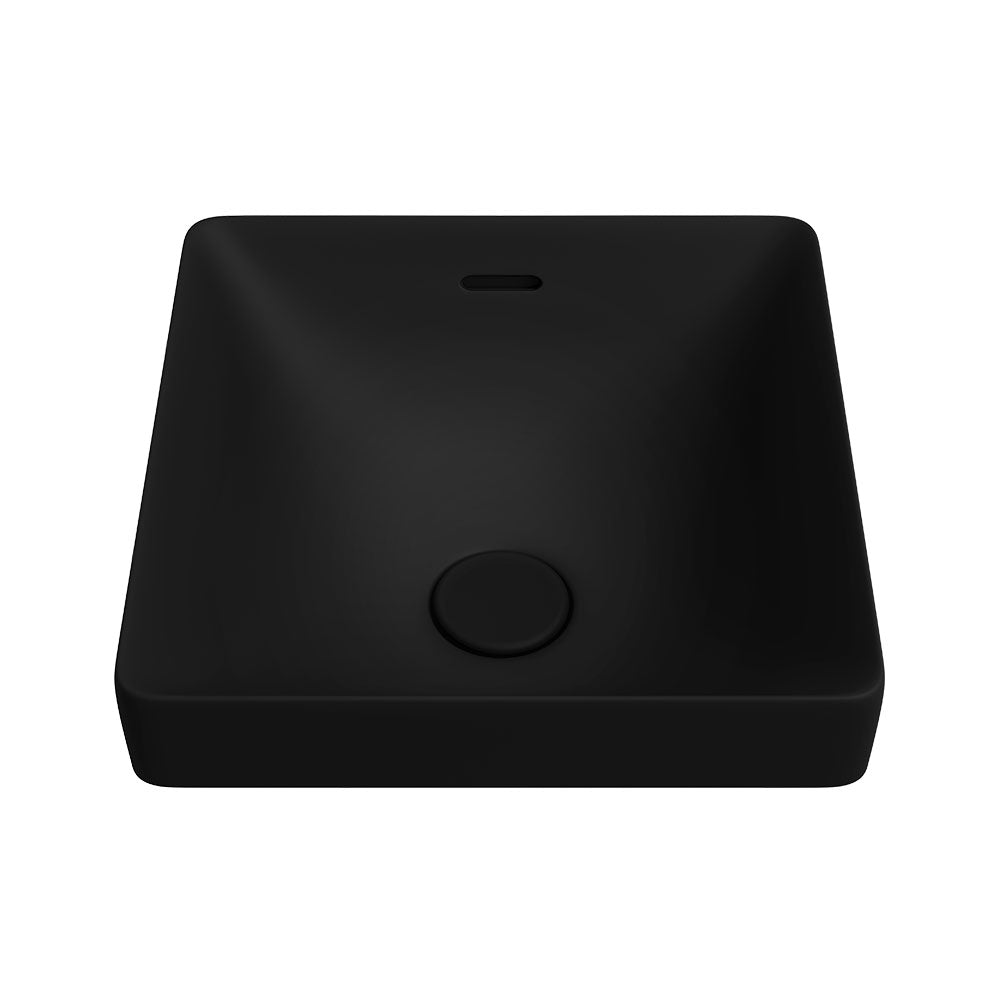 Fienza Aluca Square Semi-Inset Basin, Matte Black