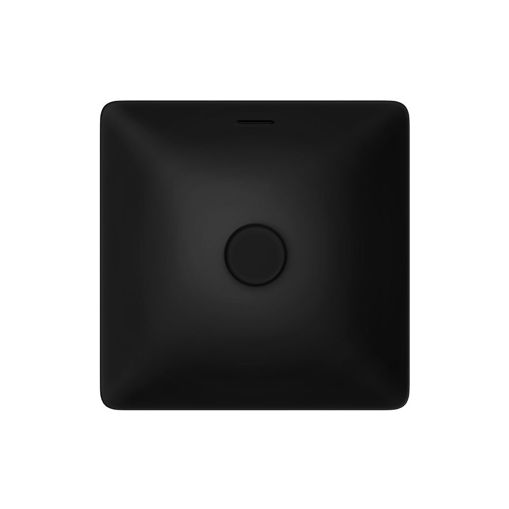 Fienza Aluca Square Semi-Inset Basin, Matte Black