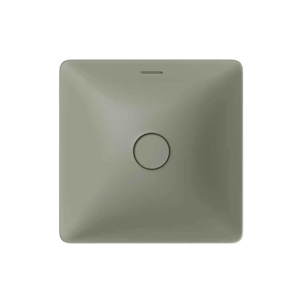 Fienza Aluca Square Semi-Inset Basin, Matte Olive