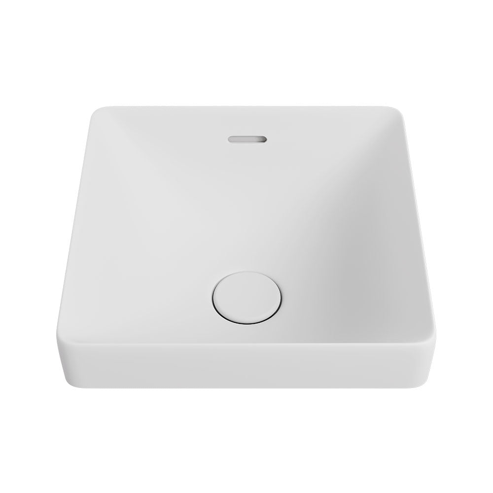 Fienza Aluca Square Semi-Inset Basin, Matte White