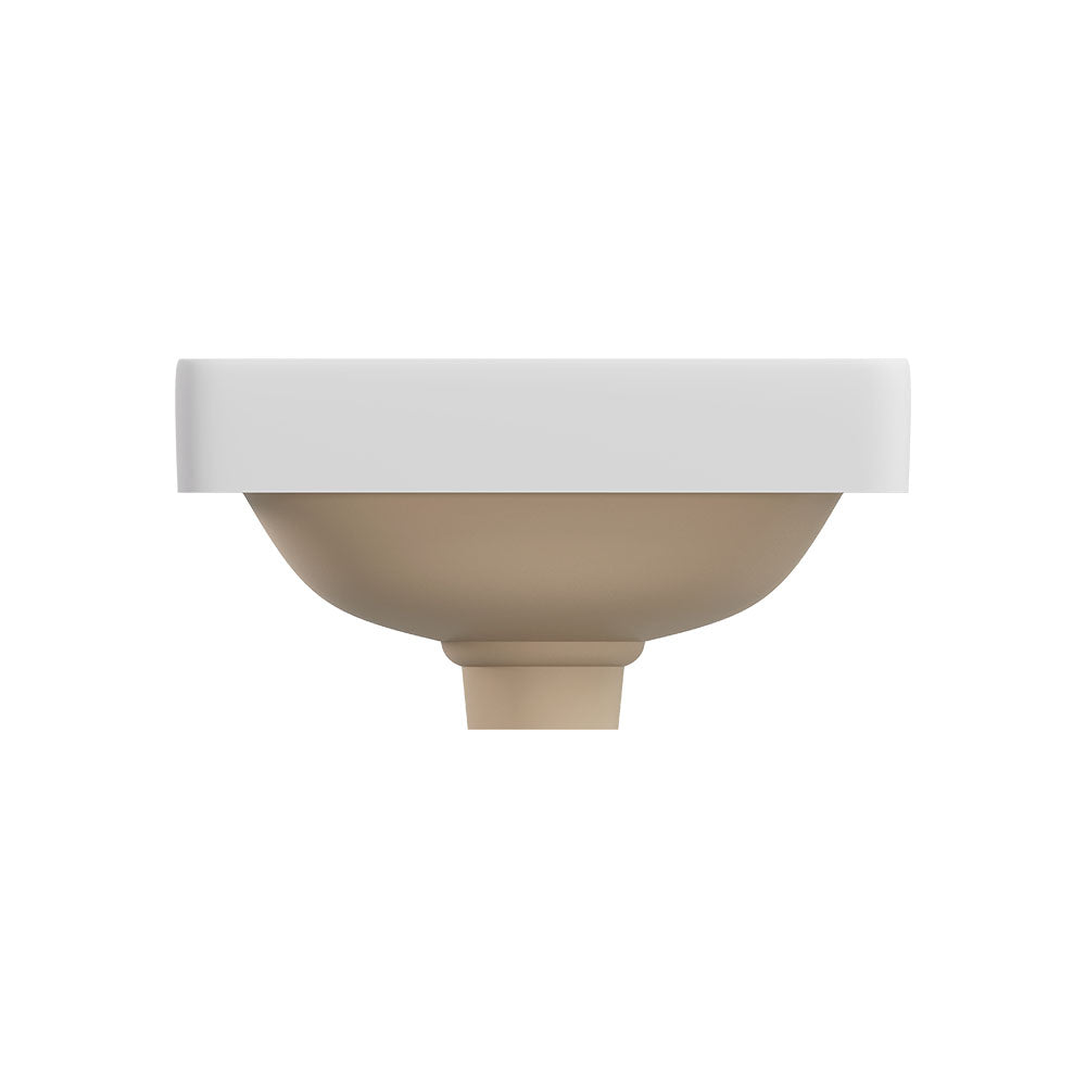 Fienza Aluca Square Semi-Inset Basin, Matte White