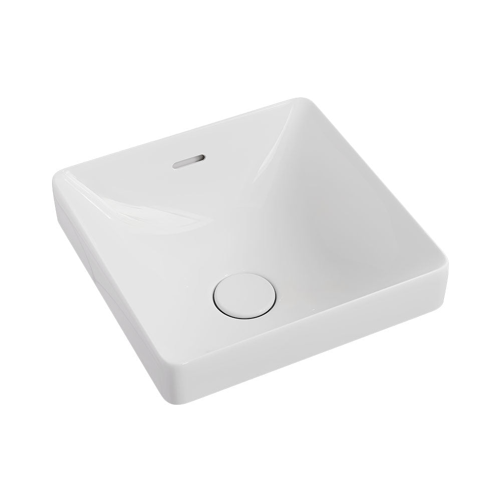 Fienza Aluca Square Semi-Inset Basin, Gloss White