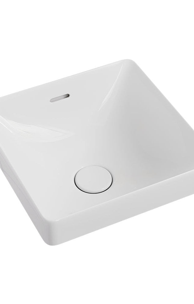 Fienza Aluca Square Semi-Inset Basin, Gloss White