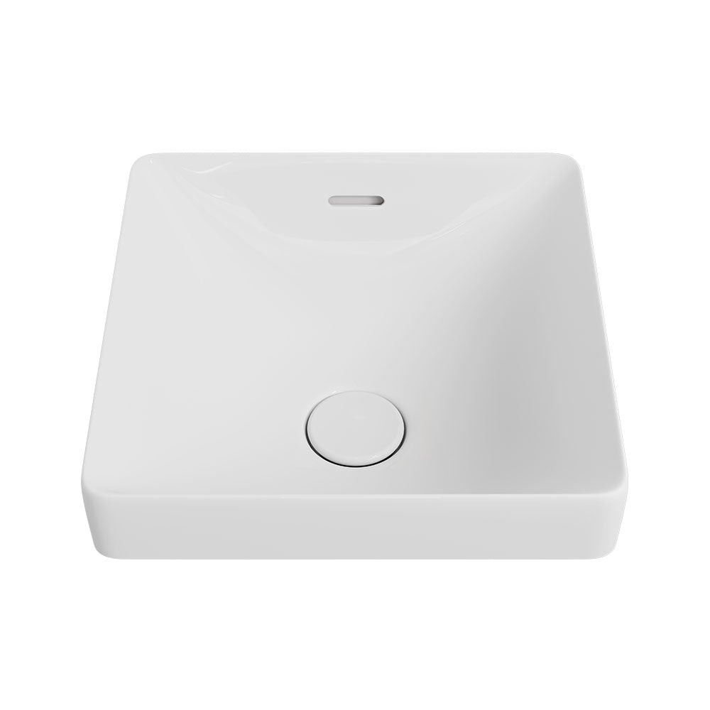 Fienza Aluca Square Semi-Inset Basin, Gloss White