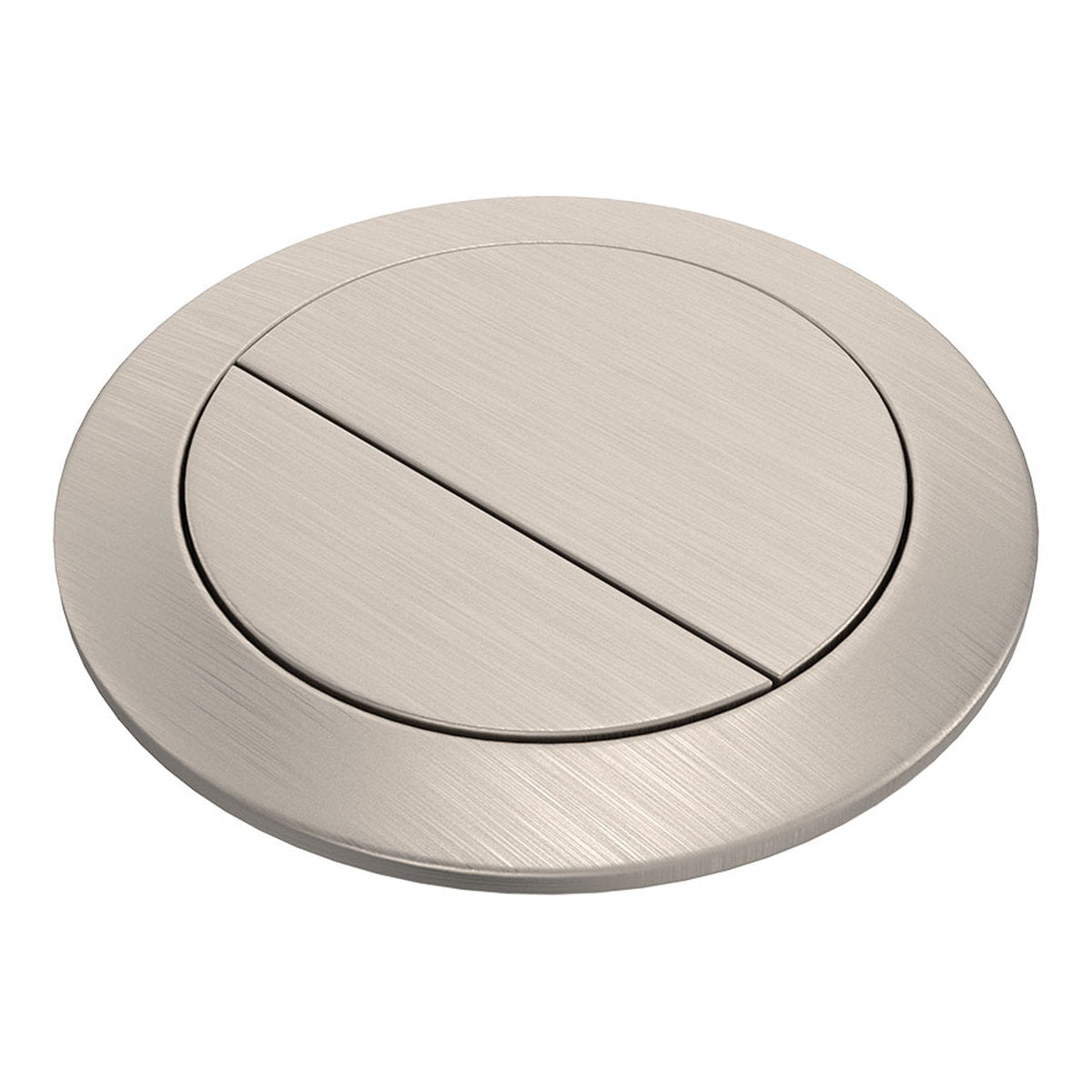 Fienza Back to Wall Round Toilet Flush Buttons, PVD Brushed Nickel
