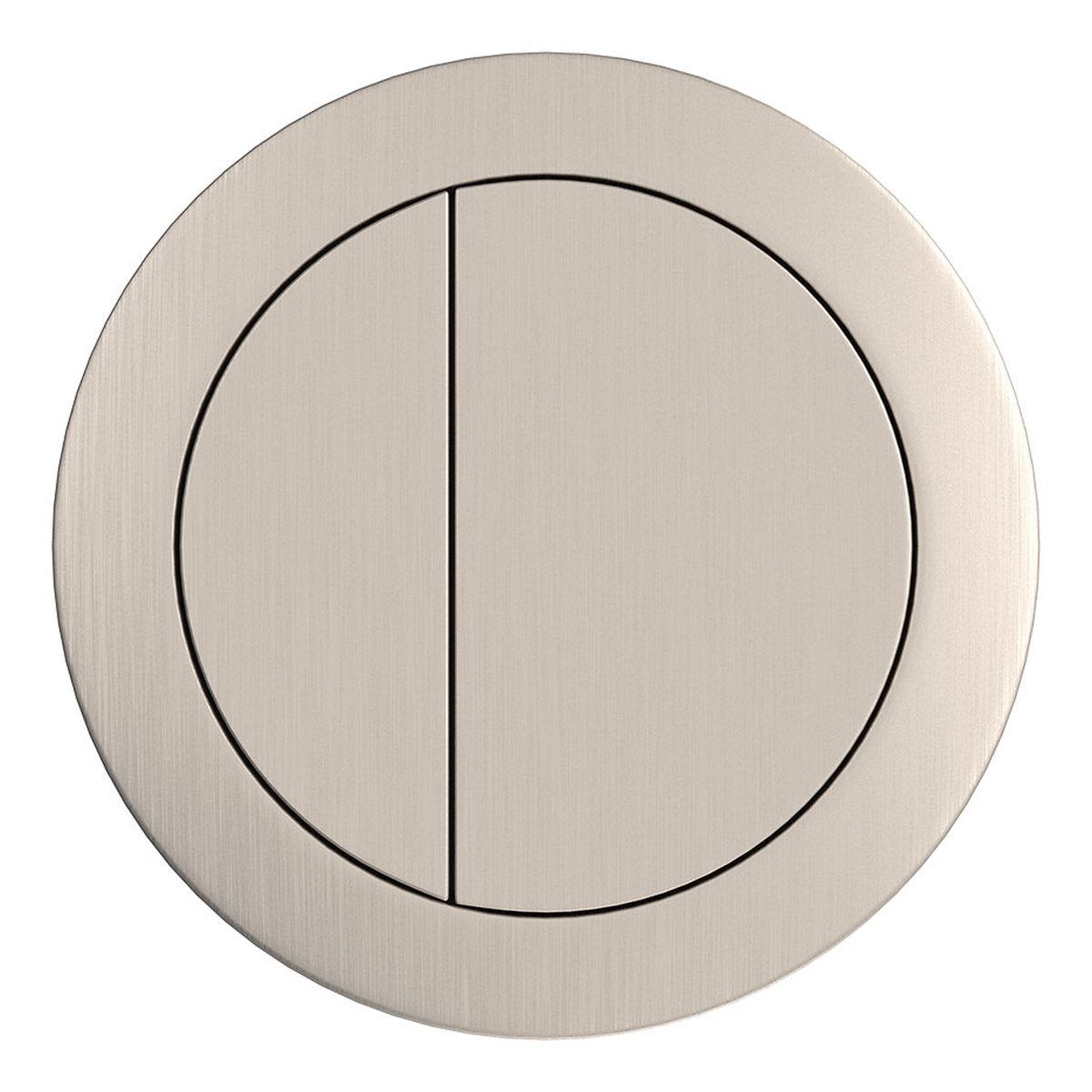 Fienza Back to Wall Round Toilet Flush Buttons, PVD Brushed Nickel