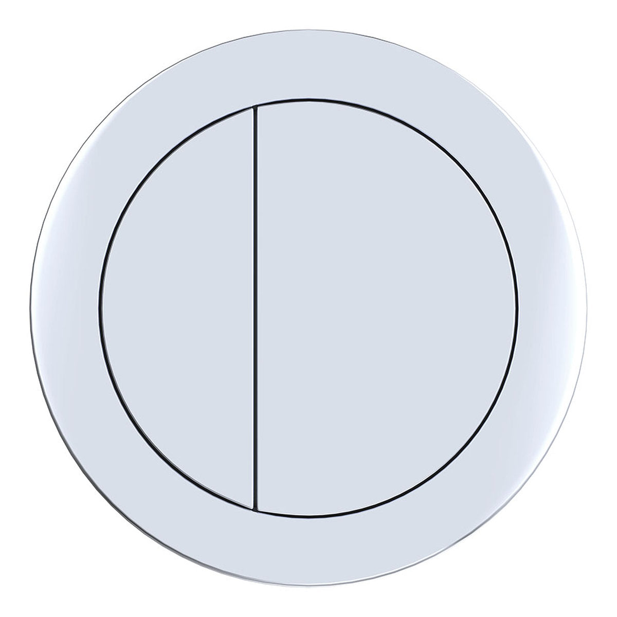 Fienza Back to Wall Round Toilet Flush Buttons, Chrome