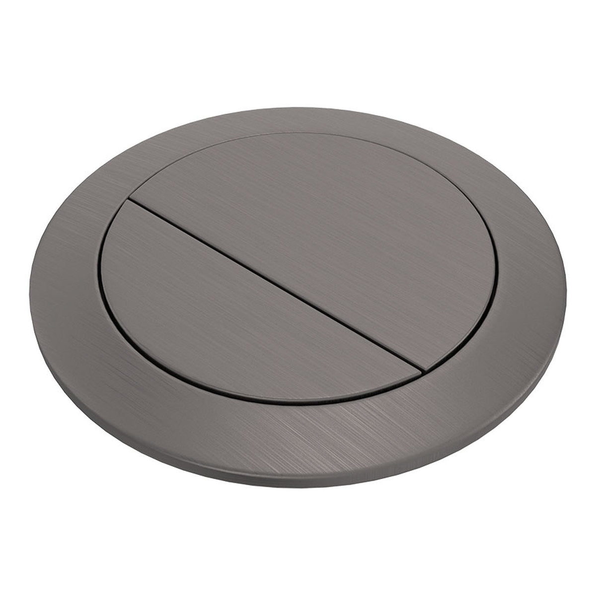 Fienza Back to Wall Round Toilet Flush Buttons, PVD Gun Metal