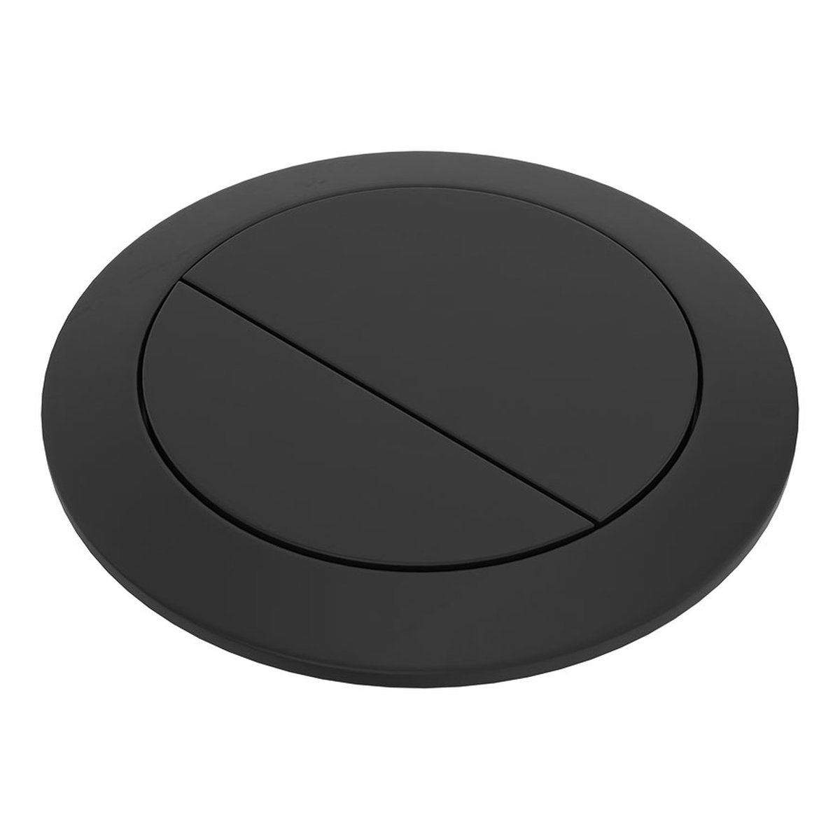 Fienza Back to Wall Round Toilet Flush Buttons, Matte Black