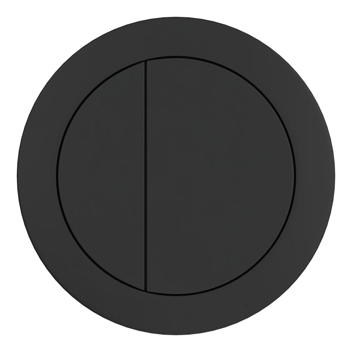 Fienza Back to Wall Round Toilet Flush Buttons, Matte Black