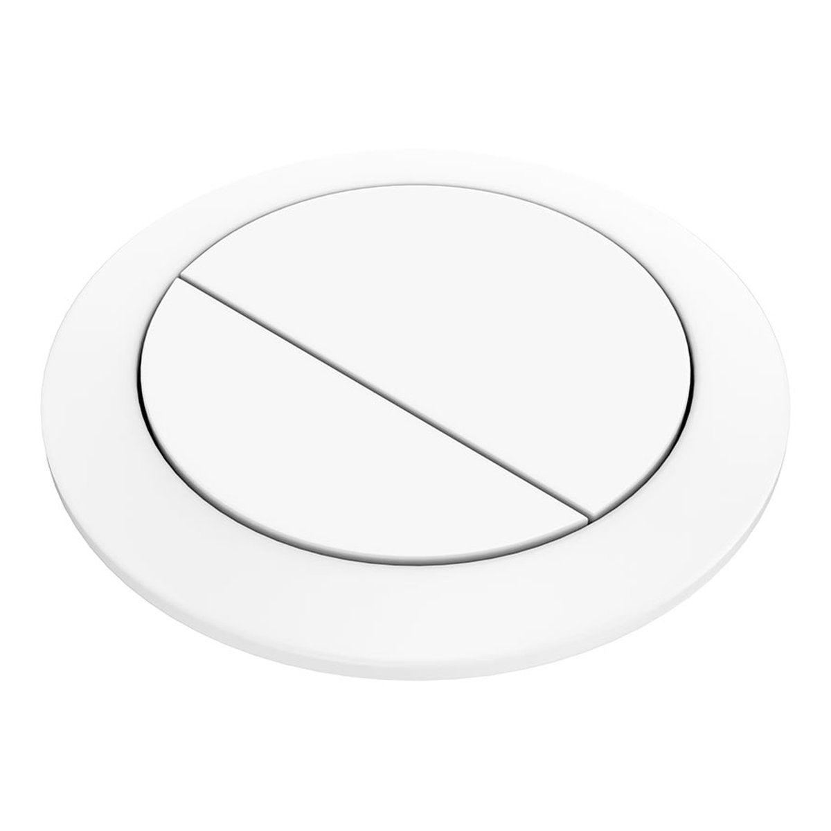 Fienza Back to Wall Round Toilet Flush Buttons, Gloss White