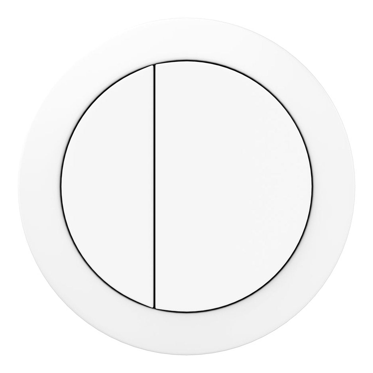 Fienza Back to Wall Round Toilet Flush Buttons, Gloss White