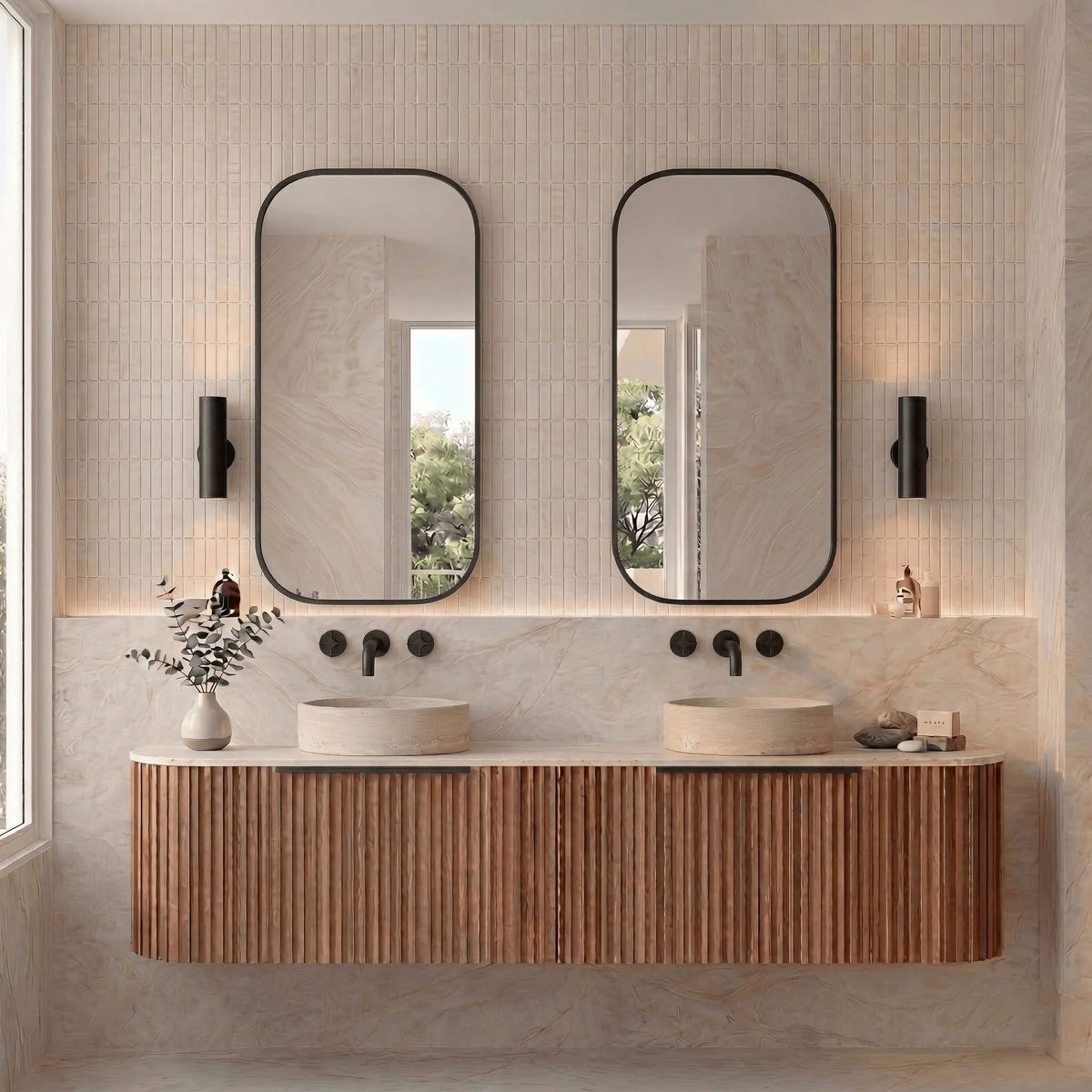 Rec Framed Shaving Cabinet, 450x900mm, Matte Black