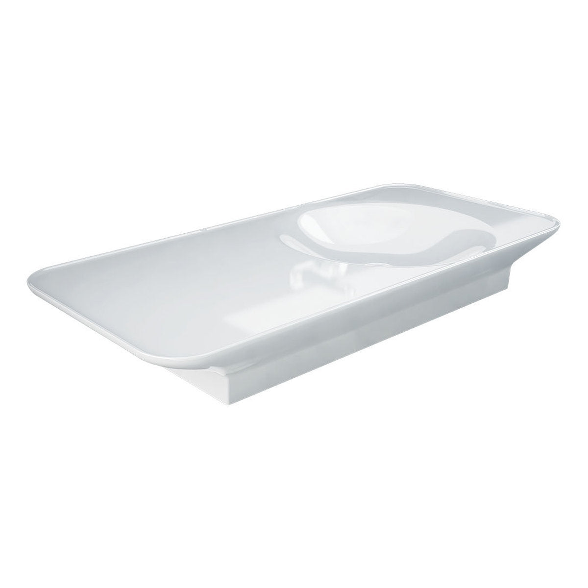 Fienza RAK Valet Right-Hand Wall Hung Basin, Alpine Gloss White