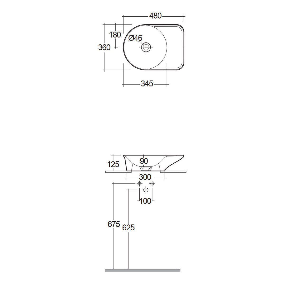 Fienza RAK Valet Round Above Counter Basin, Matte White