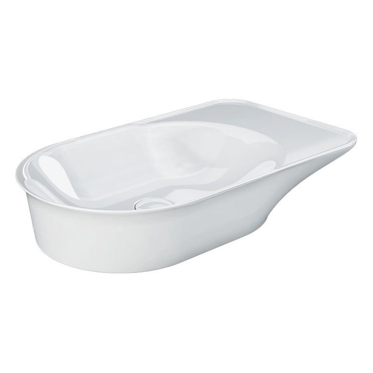 Fienza RAK Valet Oval Above Counter Basin, Alpine Gloss White