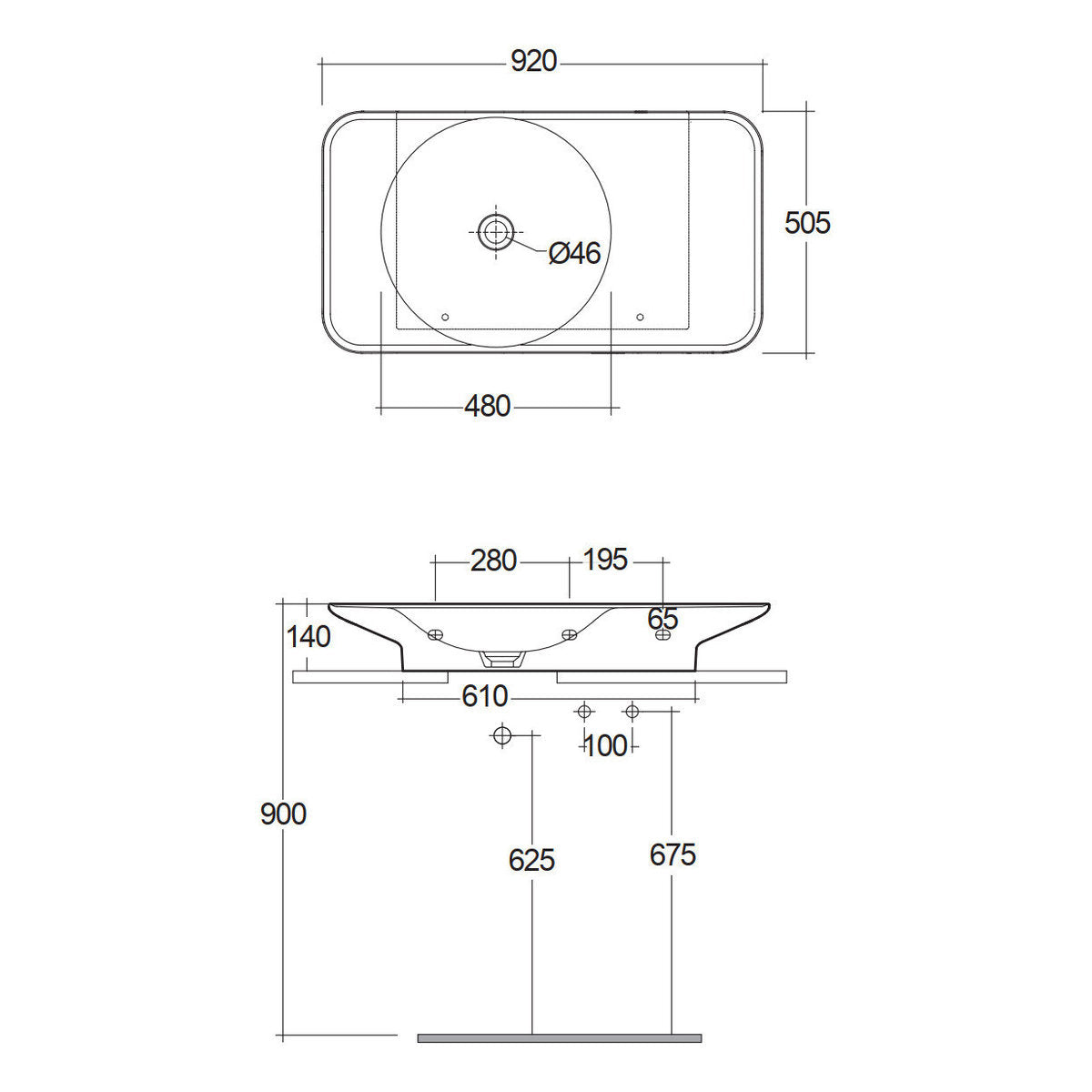 Fienza RAK Valet Left-Hand Wall Hung Basin, Alpine Gloss White, 920mm