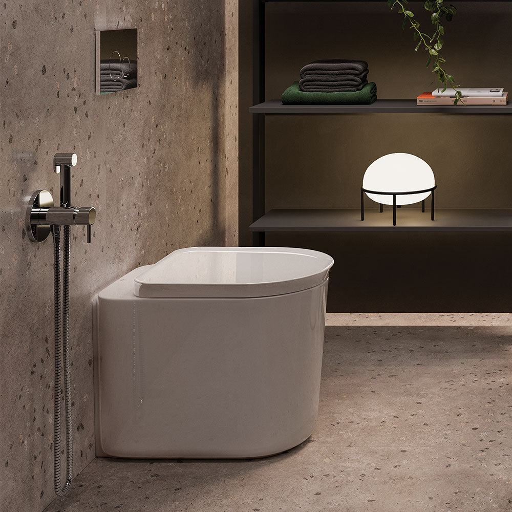 Fienza RAK Valet Wall-Faced Toilet, Alpine Gloss White