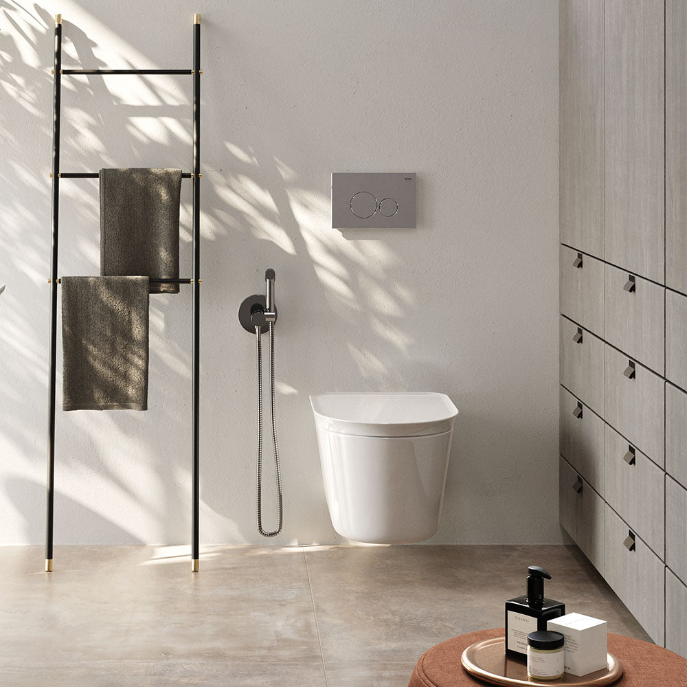 Fienza RAK Valet Wall-Hung Toilet, Alpine Gloss White