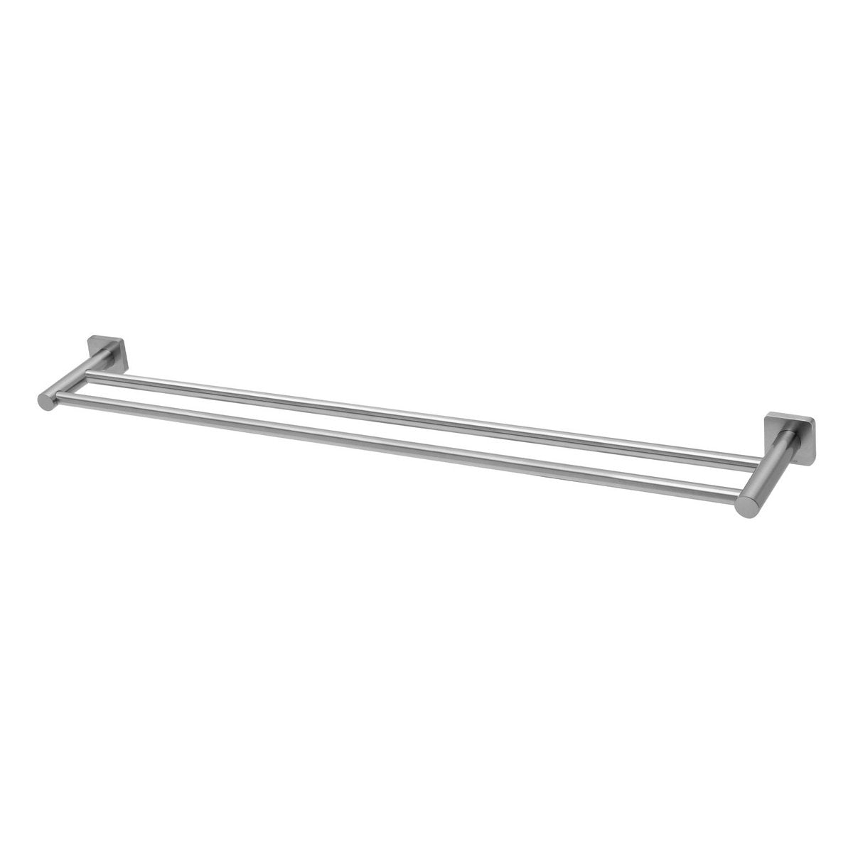 Phoenix Radii Stainless Steel 316 Double Towel Rail 800mm Square Plate