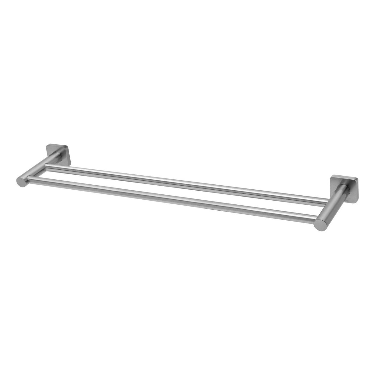 Phoenix Radii Stainless Steel 316 Double Towel Rail 600mm Square Plate