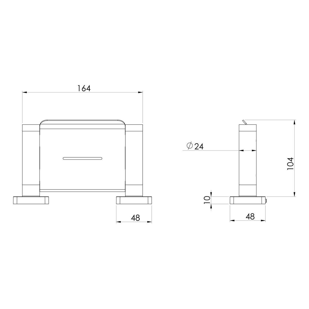 Phoenix Radii Stainless Steel 316 Soap Dish Square Plate