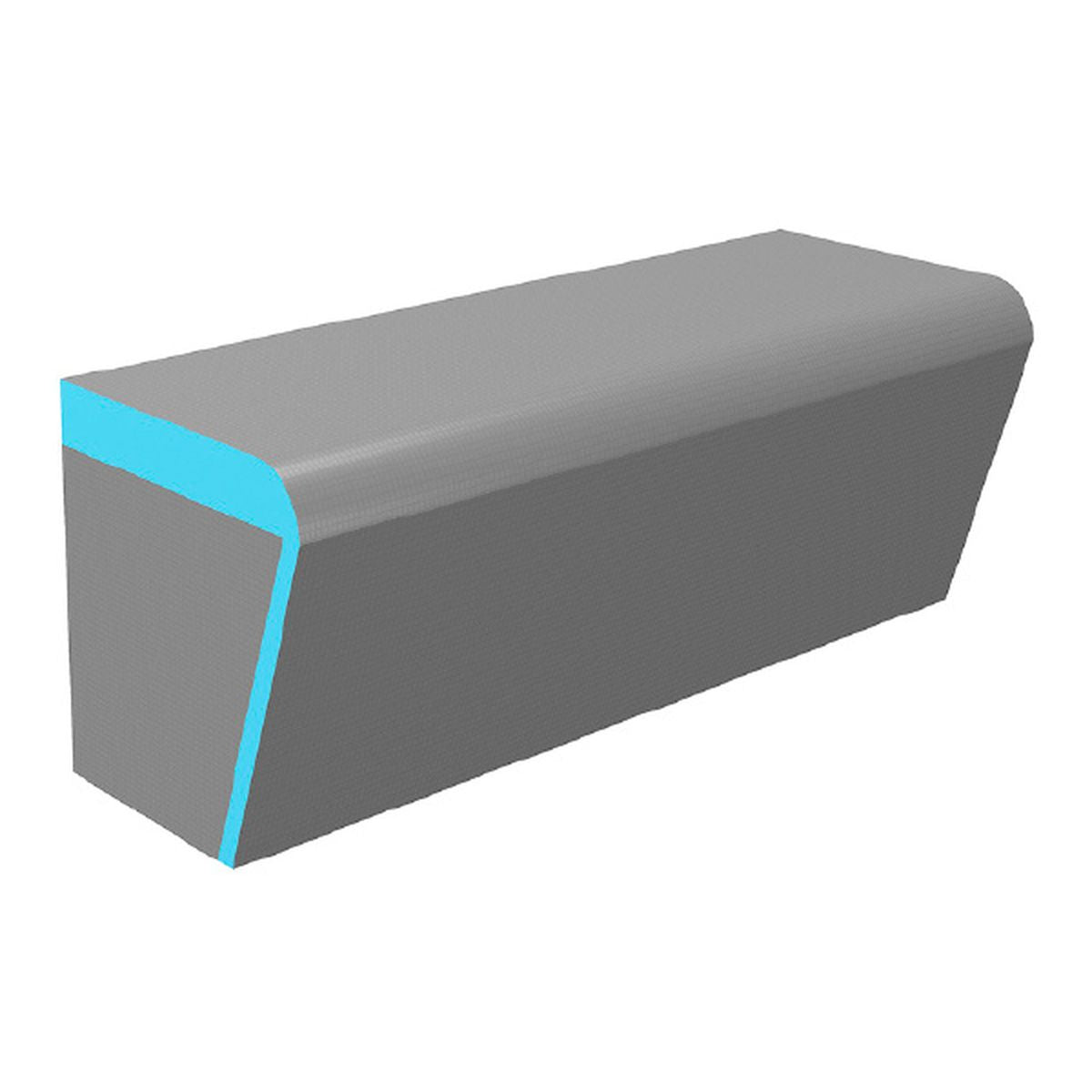 Radiant Thermasheet Curved Shower Seat 1200 X 450 X 470MM