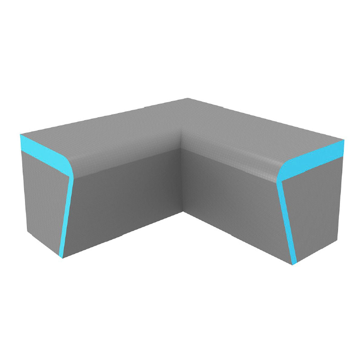 Radiant Thermasheet Curved Corner Shower Seat 1000 X 450 X 470MM