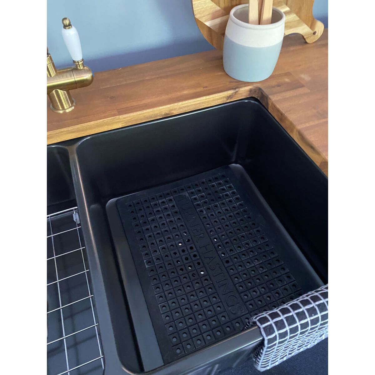 Turner Hastings Protective Silicone Sink Mat 40 x 32 - Black