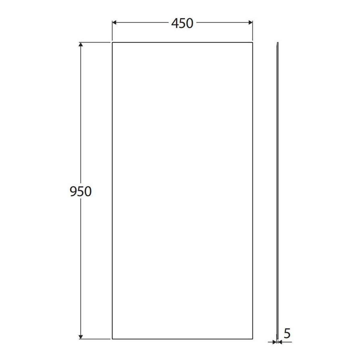Fienza Pencil Edge Rectangular Mirror, 450 x 950mm