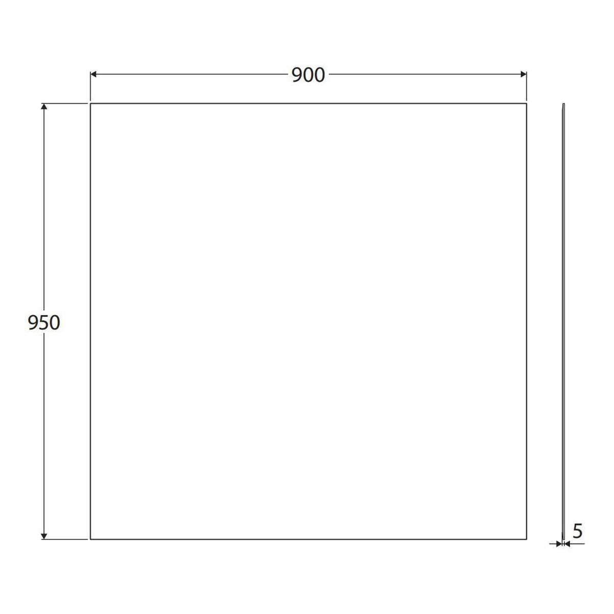 Fienza Pencil Edge Rectangular Mirror, 900 x 950mm