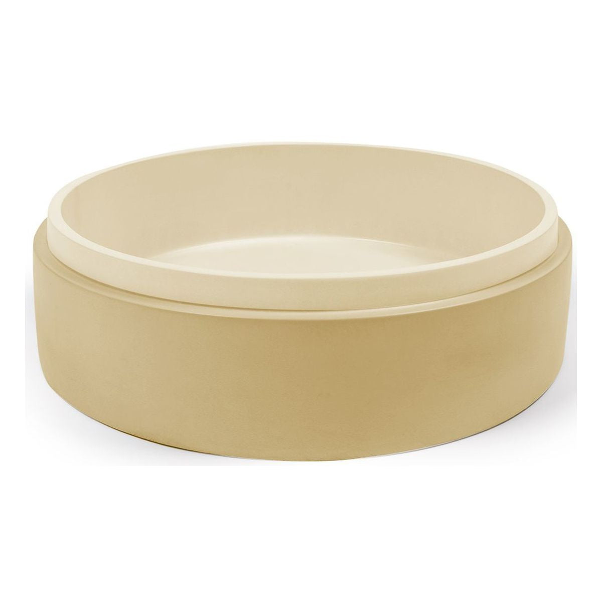 Nood Surface Mount Stepp Circle Basin in Custard