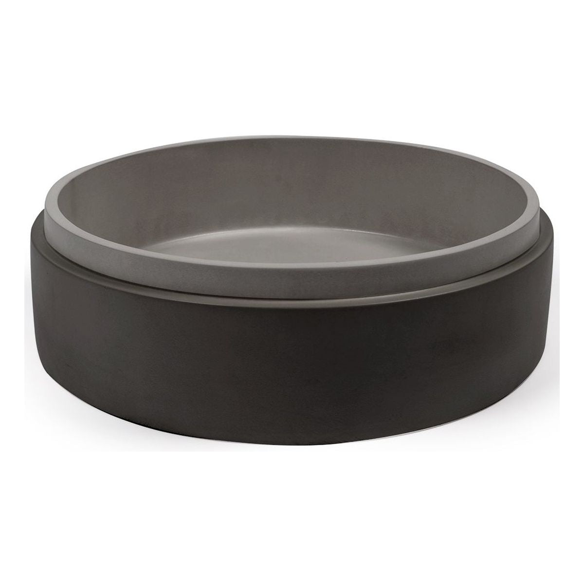 Nood Surface Mount Stepp Circle Basin in Mid Tone Grey