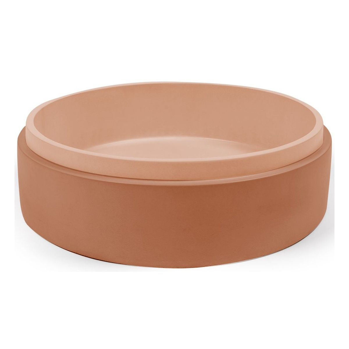 Nood Surface Mount Stepp Circle Basin in Pastel Peach