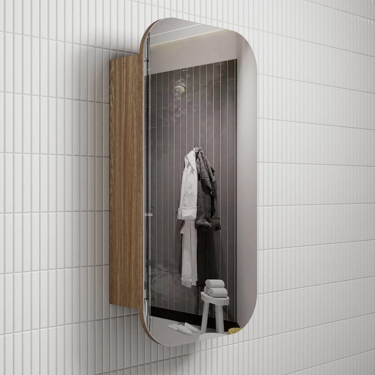 Aulic Vienna Harvest Oak Shaving Cabinet