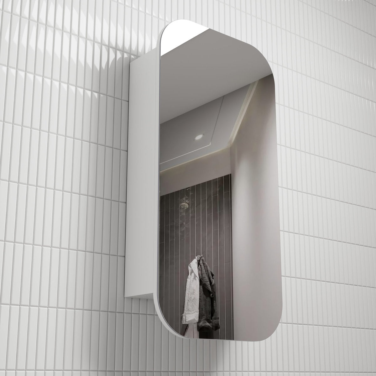 Aulic Vienna Matte White Shaving Cabinet