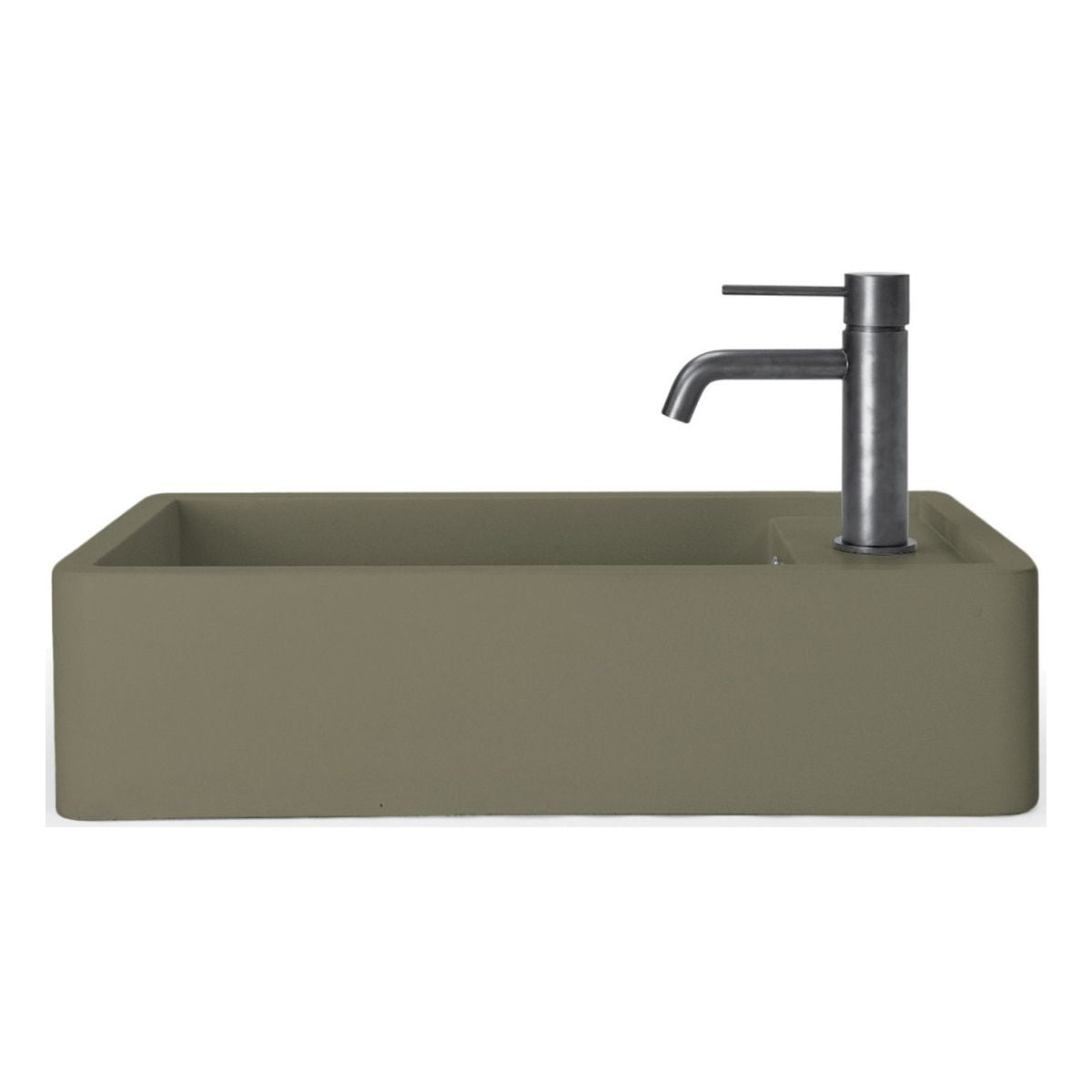 Nood Surface Mount Shelf 01 Basin No Taphole/ No Overflow in Olive