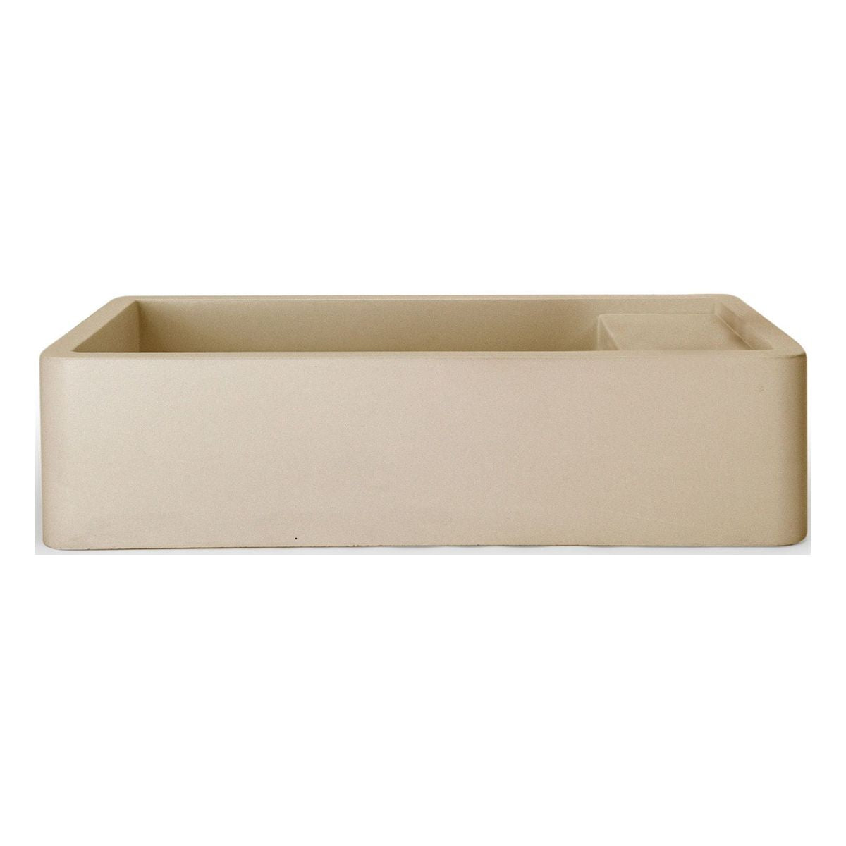 Nood Surface Mount Shelf 01 Basin With Taphole/ No Overflow in Custard