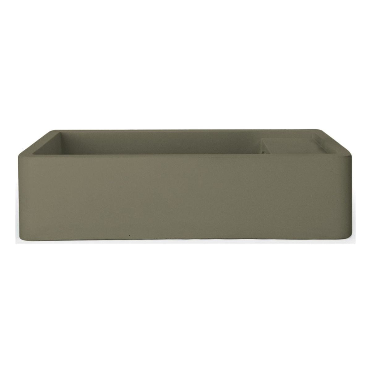 Nood Surface Mount Shelf 01 Basin With Taphole/ No Overflow in Olive