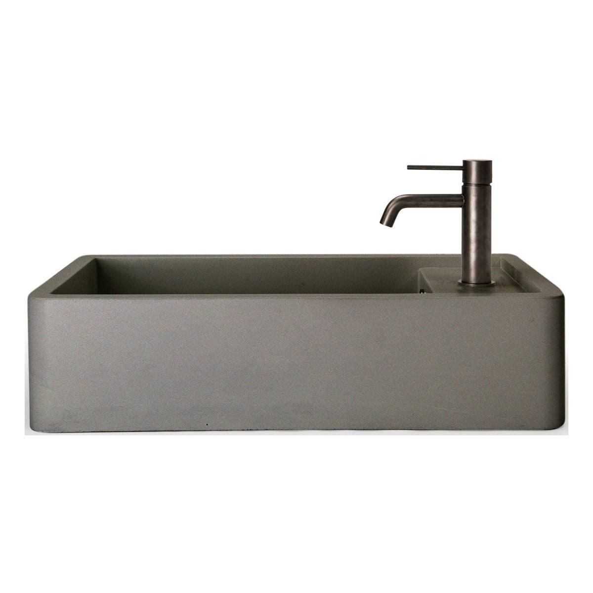 Nood Surface Mount Shelf 02 Basin in Mid Tone Grey