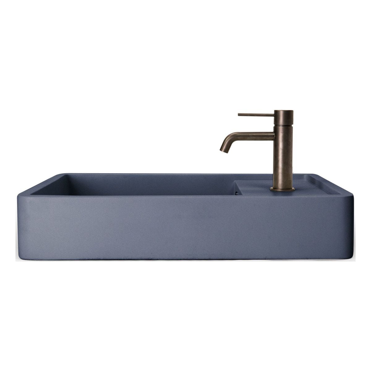Nood Surface Mount Shelf 03 Basin in With Tap Hole/ No Overflow in Copan Blue
