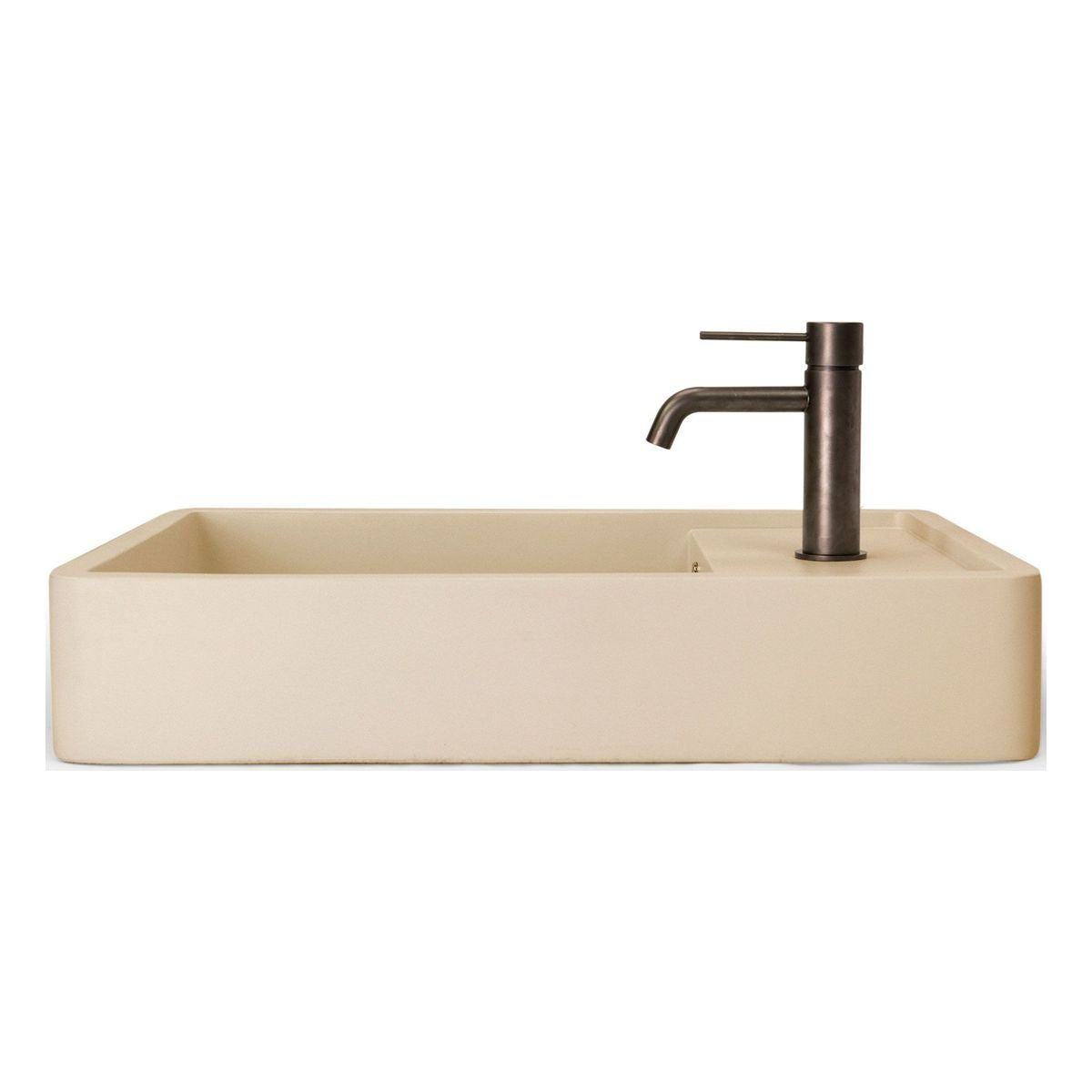 Nood Surface Mount Shelf 03 Basin in With Tap Hole/ No Overflow in Custard