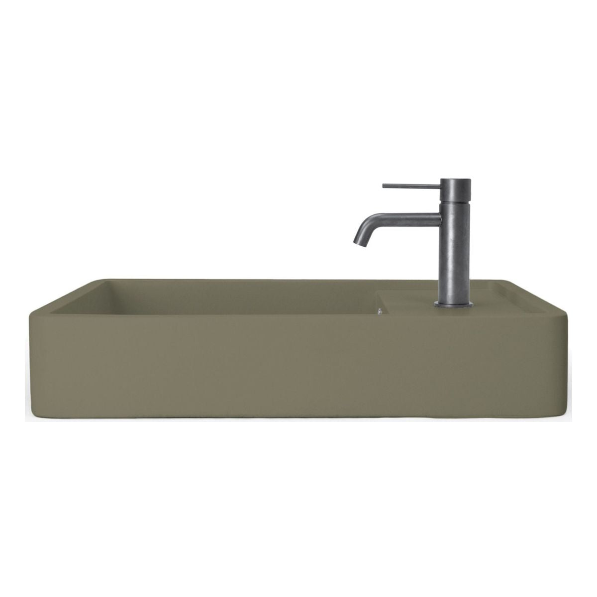 Nood Surface Mount Shelf 03 Basin in With Tap Hole/ No Overflow in Olive