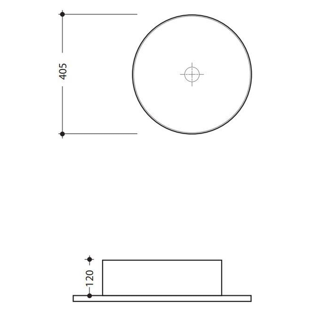 Studio Bagno Shard X Circle Bench Basin - Matte White